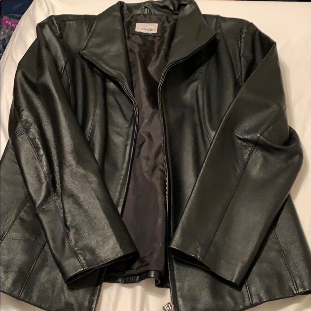 100% genuine leather black jacket